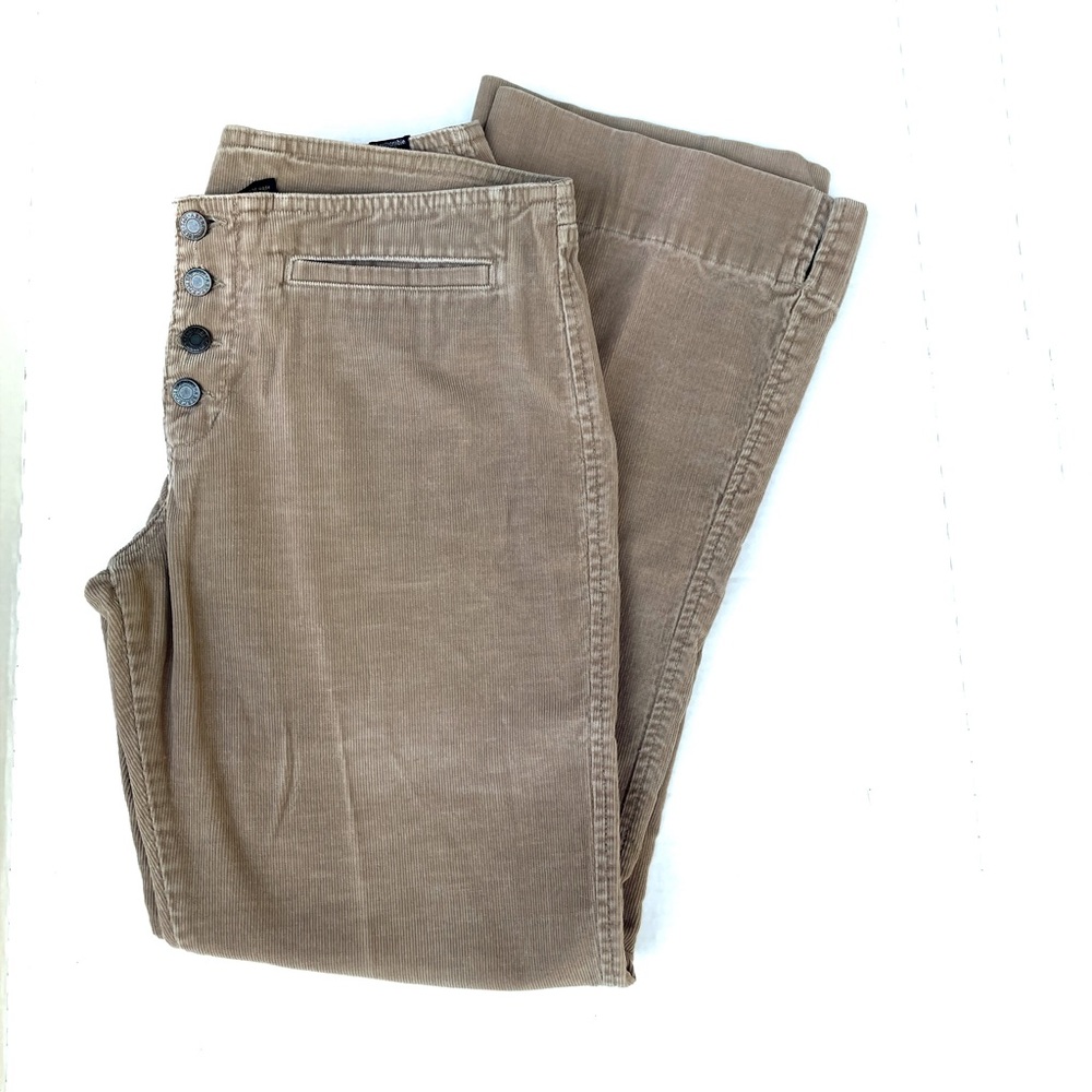 Abercrombie & Fitch Wide Leg Corduroy Pants in Taupe